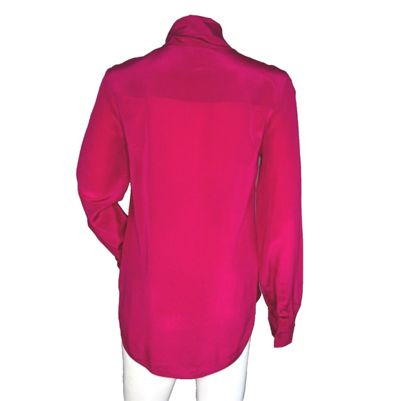 COS Blouse Women 2 Raspberry Pink Blouse Casual Career Office Workwear Versatile - Picture 4 of 7
